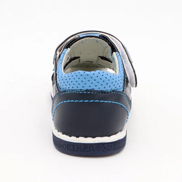 Chaussure bébé orthopédique bleue et noire – Image 3