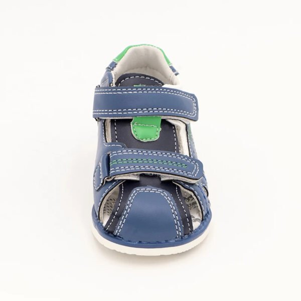 Chaussure bébé orthopédique bleue à scratchs – Image 2