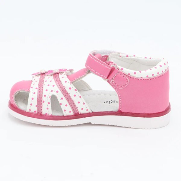 Chaussure bébé orthopédique rose avec fleurs – Image 3