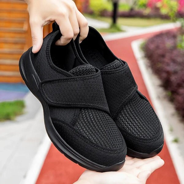Chaussure orthopédique femme scratch en maille – Image 3