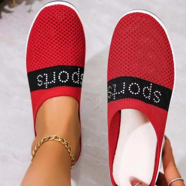 Chaussure orthopedique pour femme rouge et décontractée – Image 3