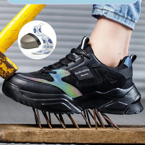 Chaussure de sécurité noire pour pied plat – Image 2