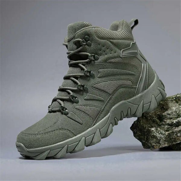 Chaussures orthopédiques montantes homme style militaire – Image 2