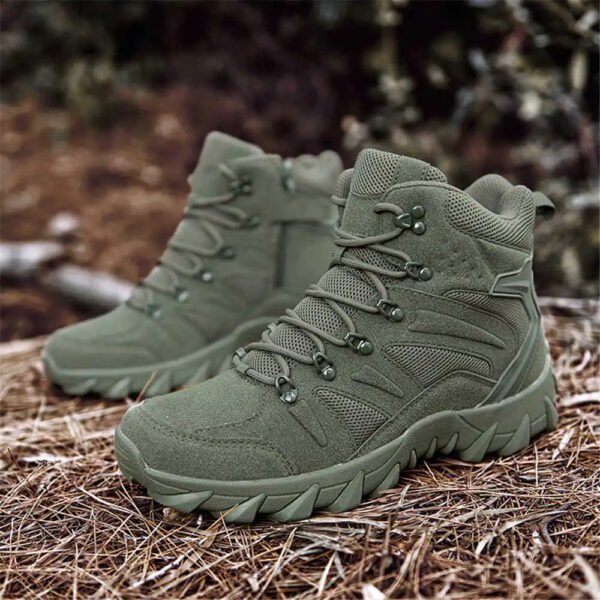Chaussures orthopédiques montantes homme style militaire – Image 4