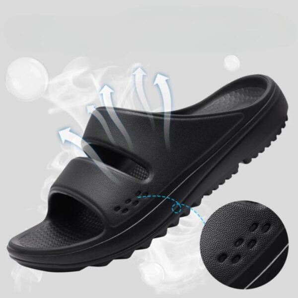 Claquette orthopédique homme noire et confortable – Image 2