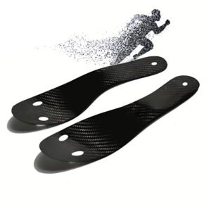 Lot de 2 semelles en carbone pour course à pied sur fond blanc