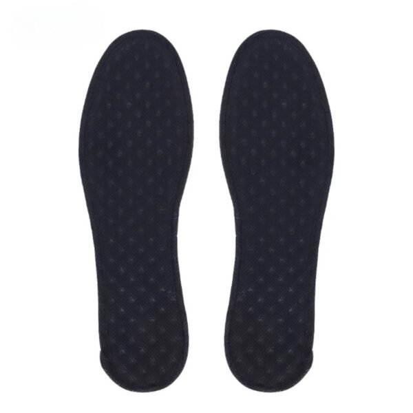 Lot de 2 semelles en carbone noires et désodorisantes sur fond blanc