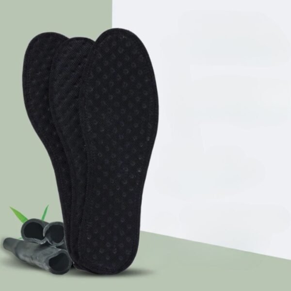 Lot de 2 semelles en carbone noires et désodorisantes – Image 2