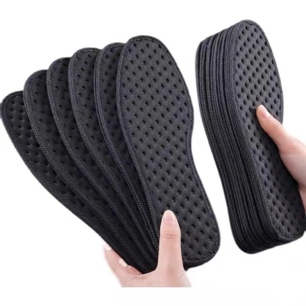 Lot de 2 semelles en carbone noires et désodorisantes – Image 3