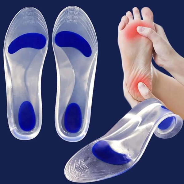 Lot de 2 semelles orthopédiques en silicone souples – Image 2