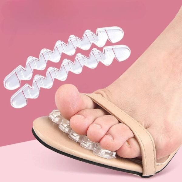 Lot de 2 semelles orthopédiques en silicone adhésives – Image 3