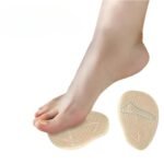 Lot de 2 semelles orthopédiques en silicone beige sur fond blanc