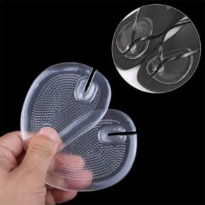Lot de 2 semelles orthopédiques en silicone compactes sur fond noir