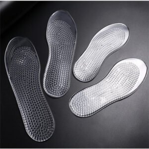 Lot de 2 semelles orthopédiques en silicone confortables sur fond gris