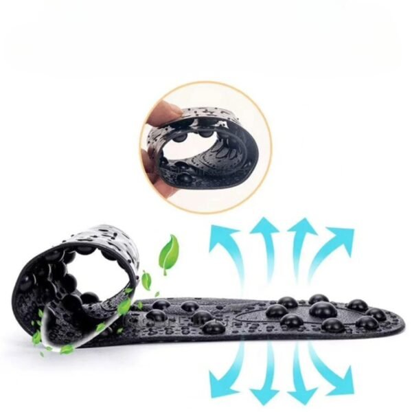 Lot de 2 semelles orthopédiques en silicone magnétiques – Image 2