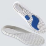 Lot de 2 semelles orthopédiques pour le sport à motifs alvéolés sur fond gris