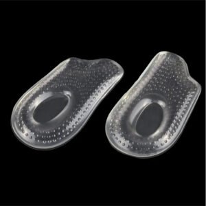 Lot de 2 talonnettes orthopédiques en gel confortables sur fond noir