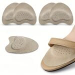 Lot de 4 semelles de décharge avant pied à mémoire de forme sur fond blanc