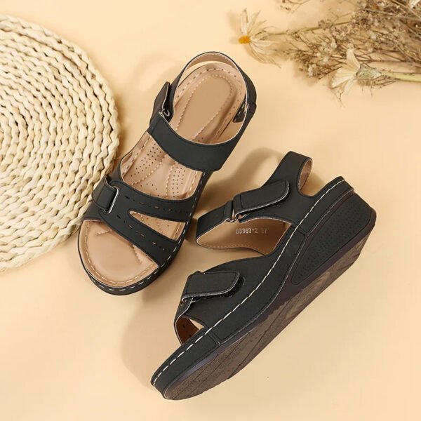 Sandales orthopédiques pour femme avec talon compensé – Image 3