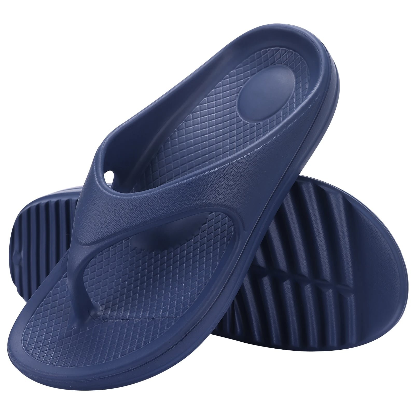 Sandales orthopédiques pour homme style tongs antidérapantes sur fond blanc