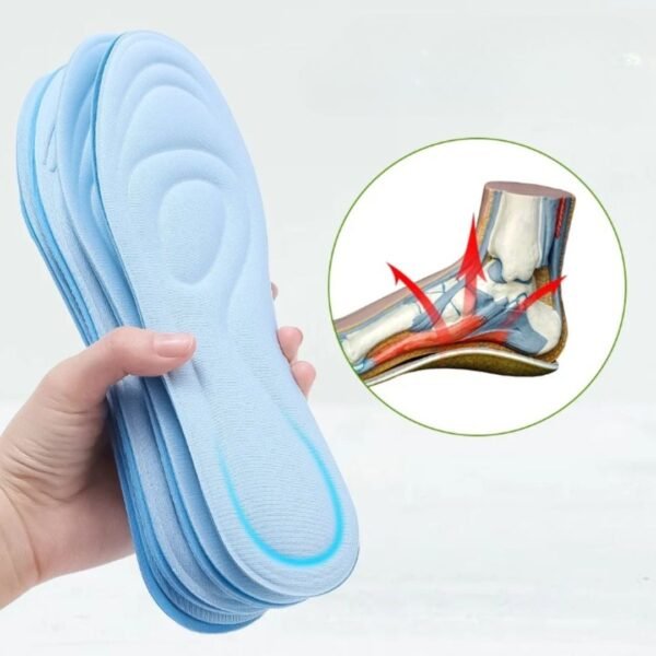 Semelle orthopédique amortissante bleue en mousse – Image 2