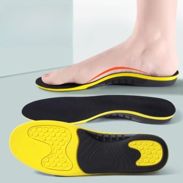 Semelle orthopédique pied creux jaune et noire – Image 2