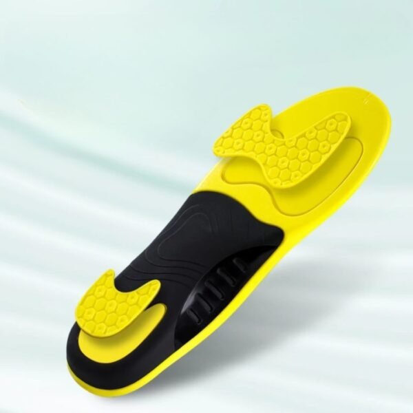Semelle orthopédique pied creux jaune et noire – Image 3