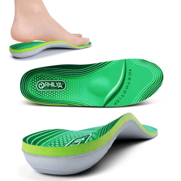 Semelle orthopédique pied creux verte et moderne – Image 3