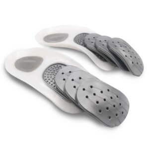 Semelles pour genou orthopédiques avec voûte interchangeable sur fond blanc