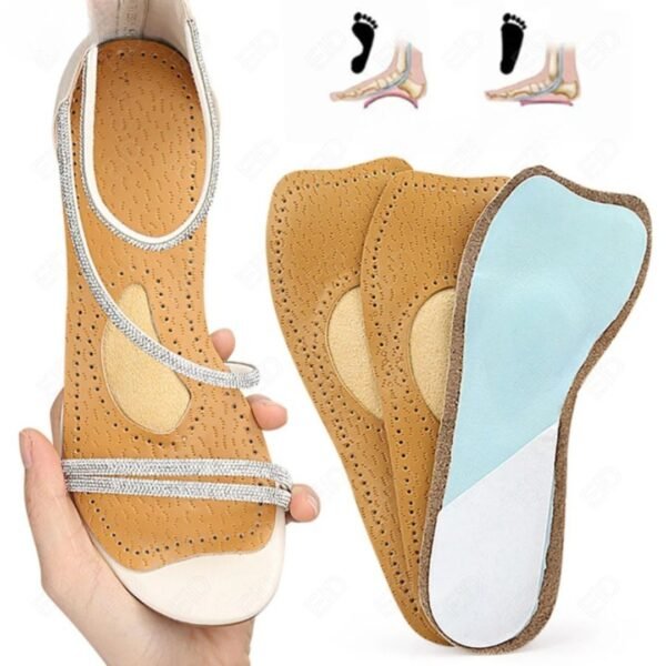 Semelles orthopédiques pour sandale respirantes en simili cuir – Image 2