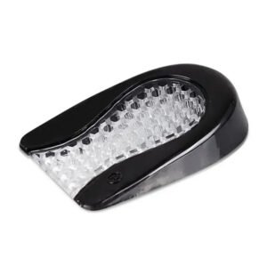 Talonnette orthopédique en gel design ruche d'abeille sur fond blanc