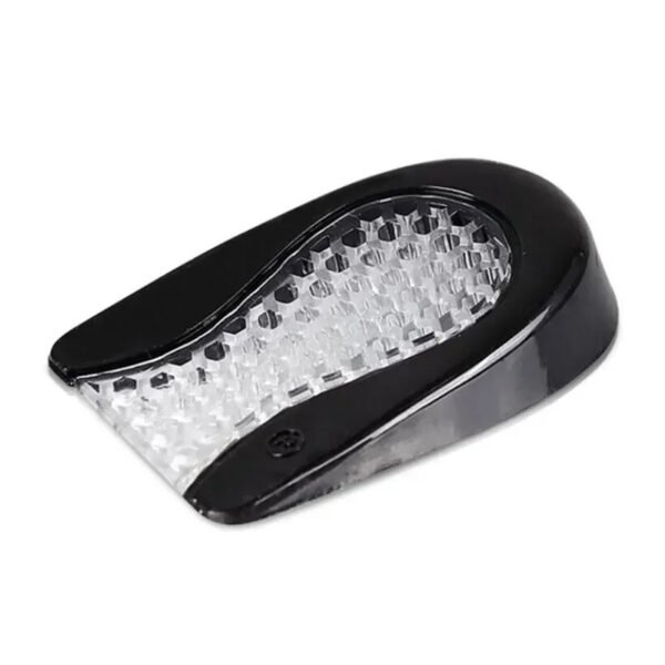 Talonnette orthopédique en gel design ruche d'abeille sur fond blanc