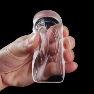 Talonnette orthopédique en gel pour femme dans une main