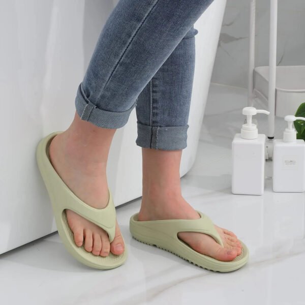 Tong orthopédique femme verte antidérapante – Image 2